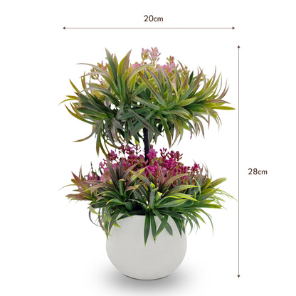 small artificial potted plants