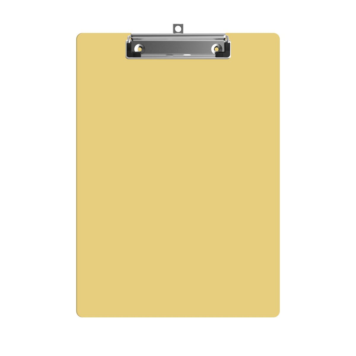 A4 Plastic Clipboard – Low-Profile Clip, Green, Grey or Mustard Yellow - Mustard Yellow