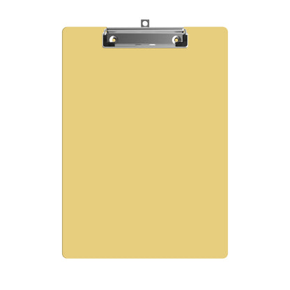 A4 Plastic Clipboard – Low-Profile Clip, Green, Grey or Mustard Yellow - Mustard Yellow