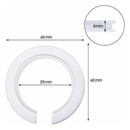 Plastic Lampshade Reducer Ring – 46 mm to 29 mm, White - photo 4