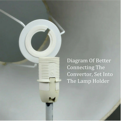 Plastic Lampshade Reducer Ring – 46 mm to 29 mm, White - photo 6