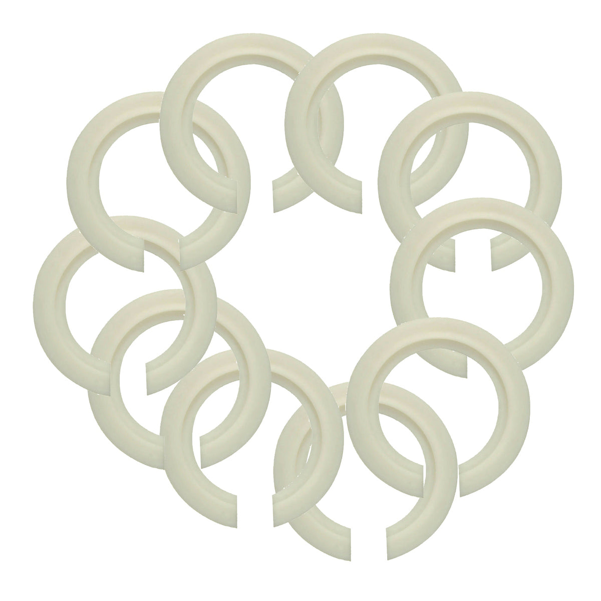 Plastic Lampshade Reducer Ring – 46 mm to 29 mm, White - Pack of 10, Standard, White