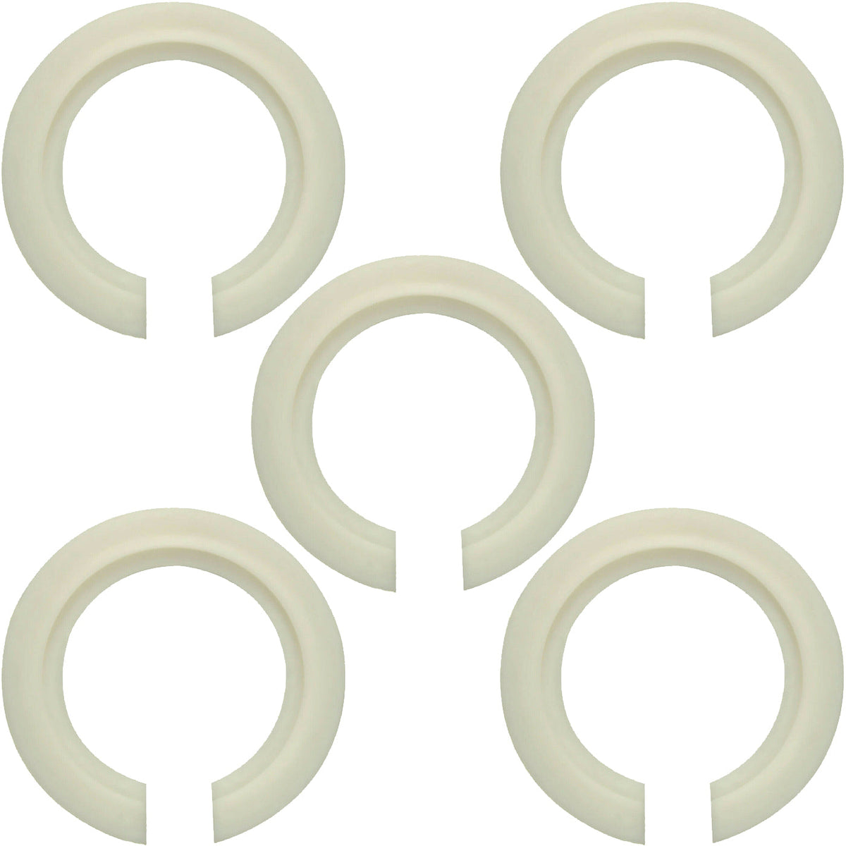 Plastic Lampshade Reducer Ring – 46 mm to 29 mm, White - Pack of 5, Standard, White