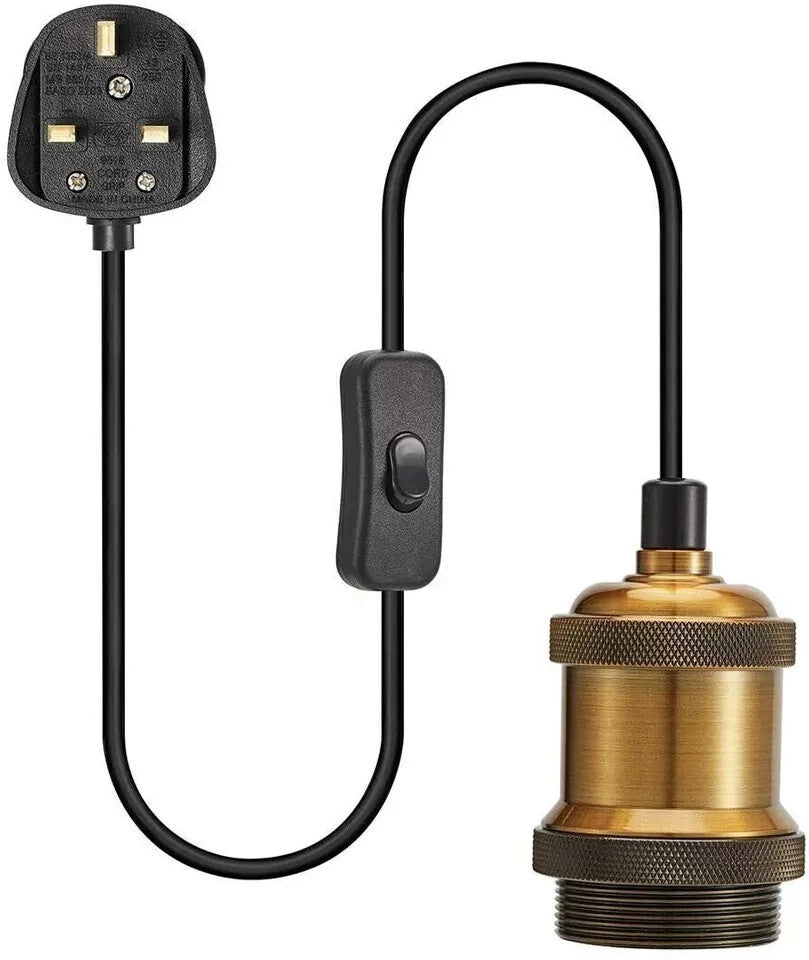 Plug-In Pendant Light – 4 m Black Flex, Switch, Barn, Cone or Cage - photo 8