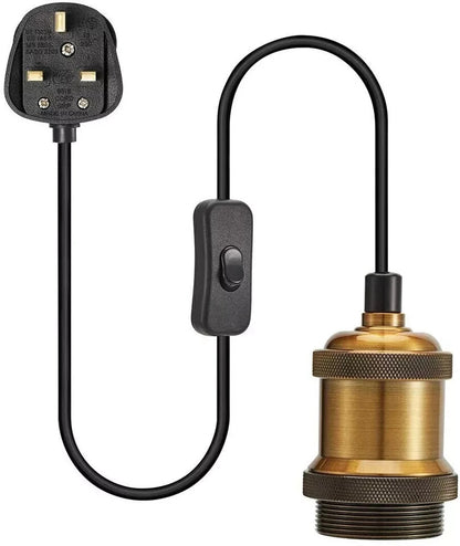 Plug-In Pendant Light – 4 m Black Flex, Switch, Barn, Cone or Cage - photo 8