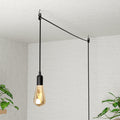 Plug-In Pendant Light Cord – E27 Holder, On/Off Switch, UK Plug, Black