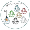 Plug-In Diamond Cage Pendant – 4 m Cable, Dimmer Switch, E27
