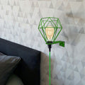 Plug-In Diamond Cage Wall Light – 4 m Dimmer Cord, 4 Colours