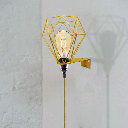 Plug-In Diamond Cage Wall Light – 4 m Dimmer Cord, 4 Colours - photo 4
