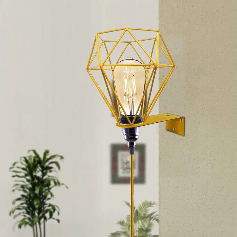 Plug-In Diamond Cage Wall Light – 2 m Dimmer Cord, 3 Colours - photo 3