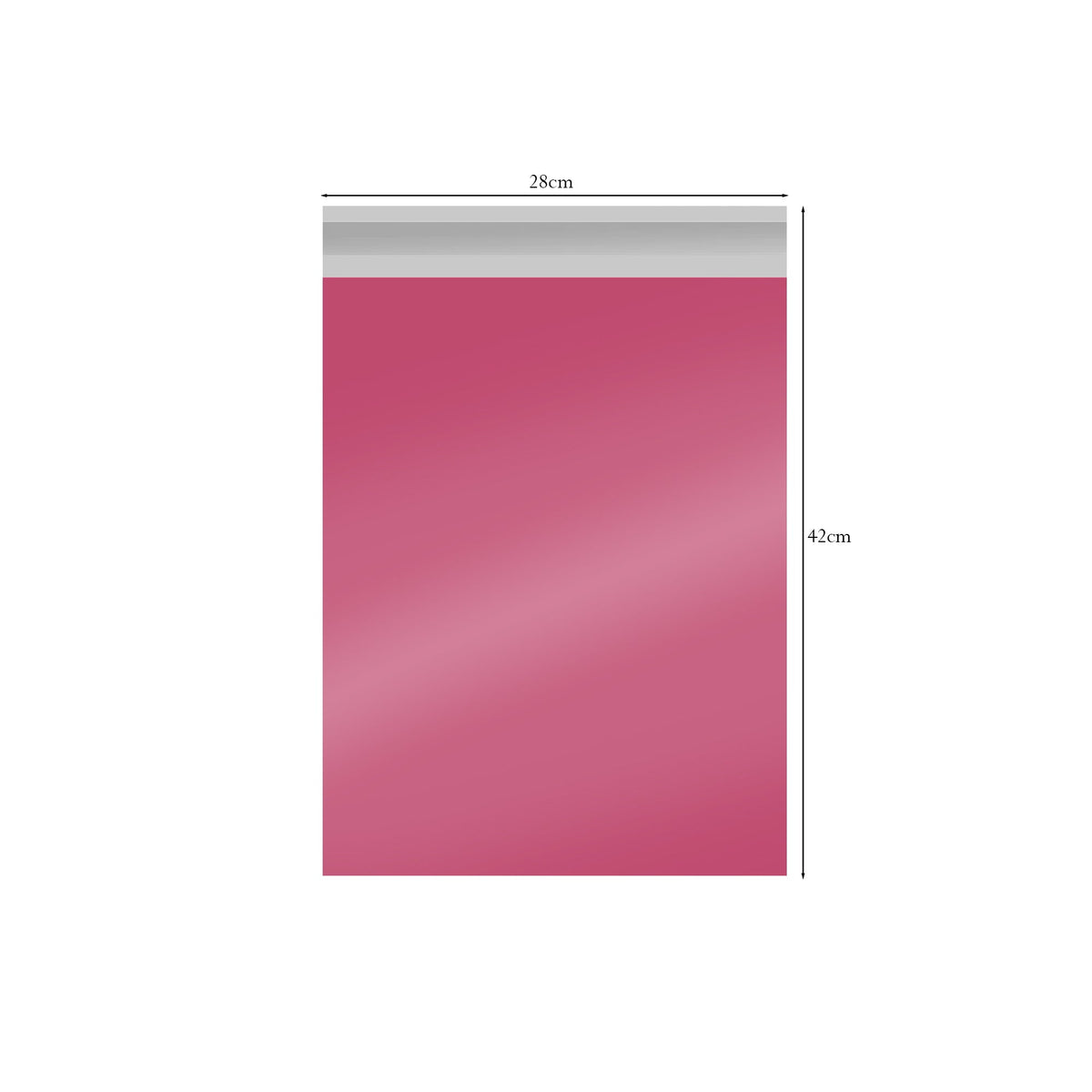 Mailing Bags 28 x 42 cm – Packs of 50 to 500, Cyan Blue, Light Green or Pink - Pink, Pack of 50, 28 x 42 cm