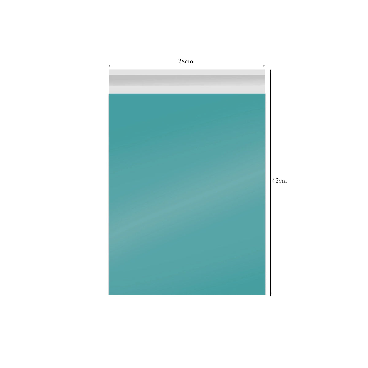Mailing Bags 28 x 42 cm – Packs of 50 to 500, Cyan Blue, Light Green or Pink - Cyan Blue, Pack of 50, 28 x 42 cm