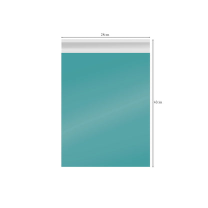 Mailing Bags 28 x 42 cm – Packs of 50 to 500, Cyan Blue, Light Green or Pink - Cyan Blue, Pack of 50, 28 x 42 cm