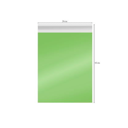 Mailing Bags 28 x 42 cm – Packs of 50 to 500, Cyan Blue, Light Green or Pink - Light Green, Pack of 200, 28 x 42 cm