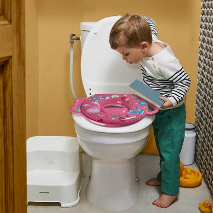 Padded Toddler Toilet Seat with Side Handles – Splash Guard, Assorted Designs - photo 10