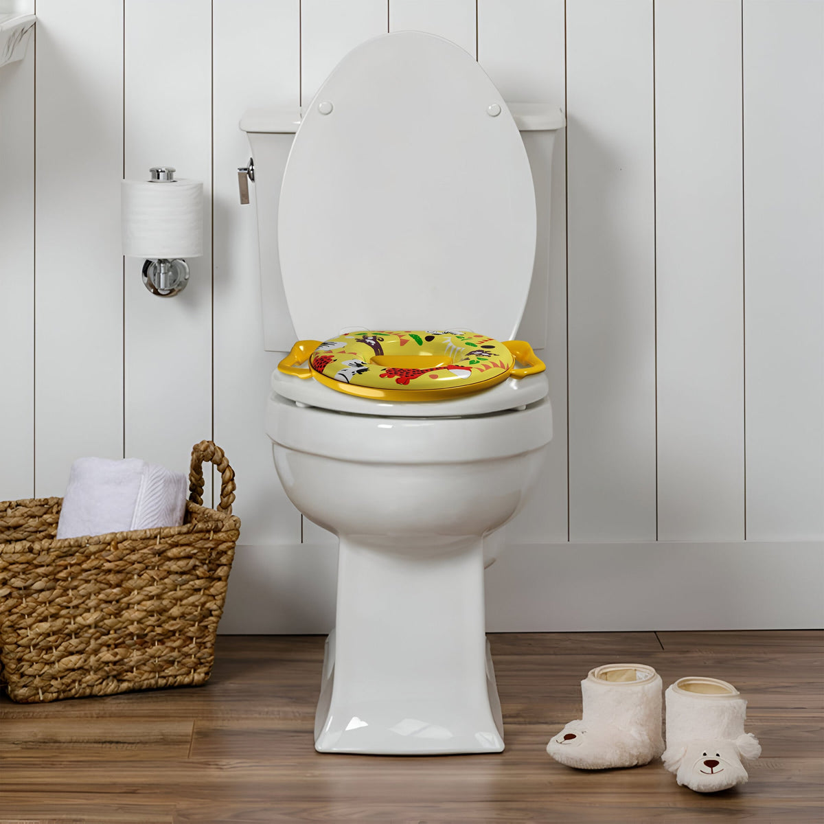 Padded Toddler Toilet Seat with Side Handles – Splash Guard, Assorted Designs - photo 17