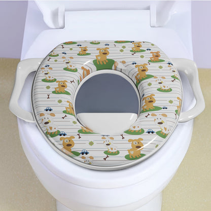 Padded Toddler Toilet Seat with Side Handles – Splash Guard, Assorted Designs - photo 18