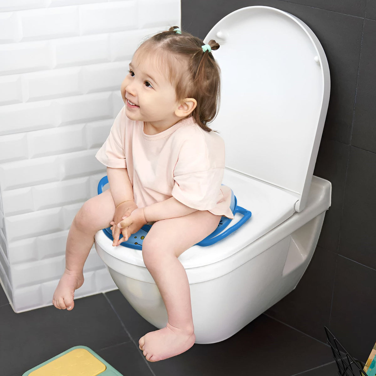 Padded Toddler Toilet Seat with Side Handles – Splash Guard, Assorted Designs - photo 21