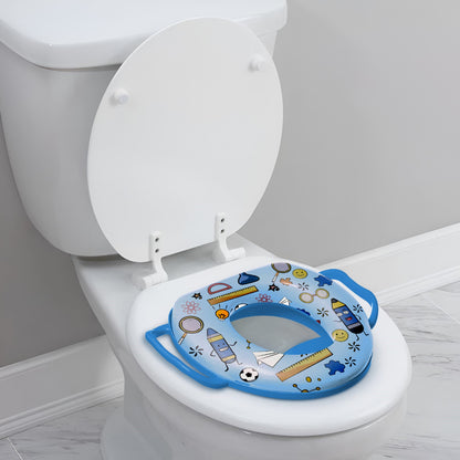 Padded Toddler Toilet Seat with Side Handles – Splash Guard, Assorted Designs - photo 26