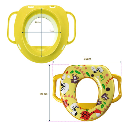 Padded Toddler Toilet Seat with Side Handles – Splash Guard, Assorted Designs - photo 29