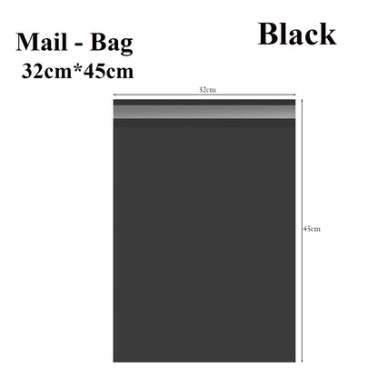 Black Mailing Bags 32 x 45 cm – Packs of 100 to 1000, Self-Seal - 32 x 45 cm, Pack of 100