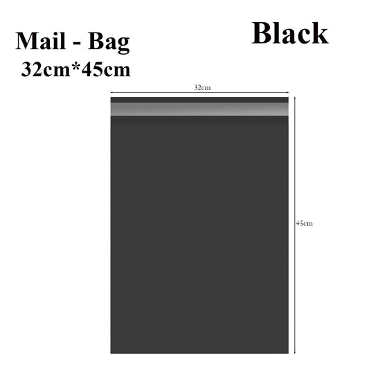 Black Mailing Bags 32 x 45 cm – Packs of 100 to 1000, Self-Seal - 32 x 45 cm, Pack of 100