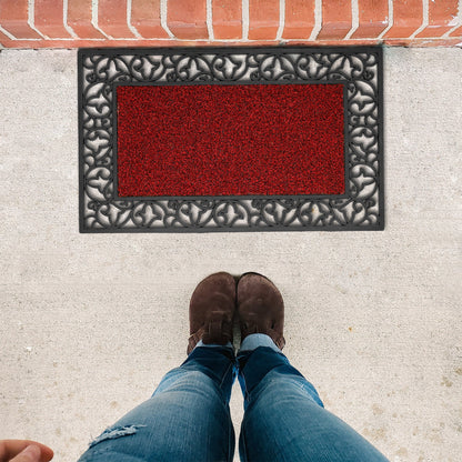 Rubber Door Mat with Scroll Border – 45 x 75 cm, Assorted Colours - photo 4