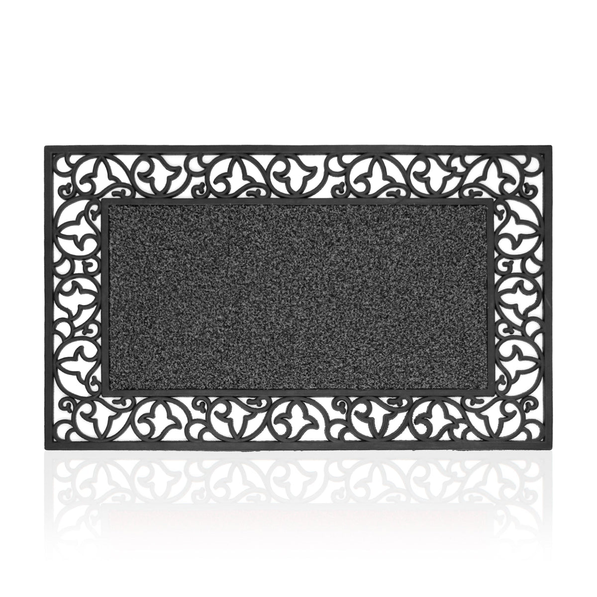 Rubber Door Mat with Scroll Border – 45 x 75 cm, Assorted Colours - photo 6