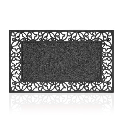 Rubber Door Mat with Scroll Border – 45 x 75 cm, Assorted Colours - photo 6