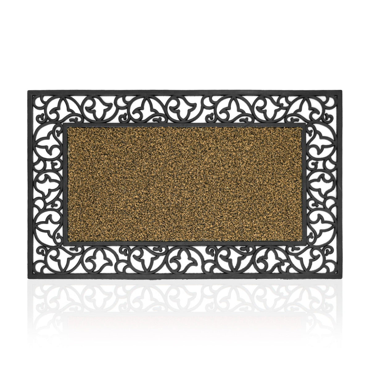 Rubber Door Mat with Scroll Border – 45 x 75 cm, Assorted Colours - photo 7