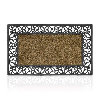 Rubber Door Mat with Scroll Border – 45 x 75 cm, Assorted Colours - photo 7