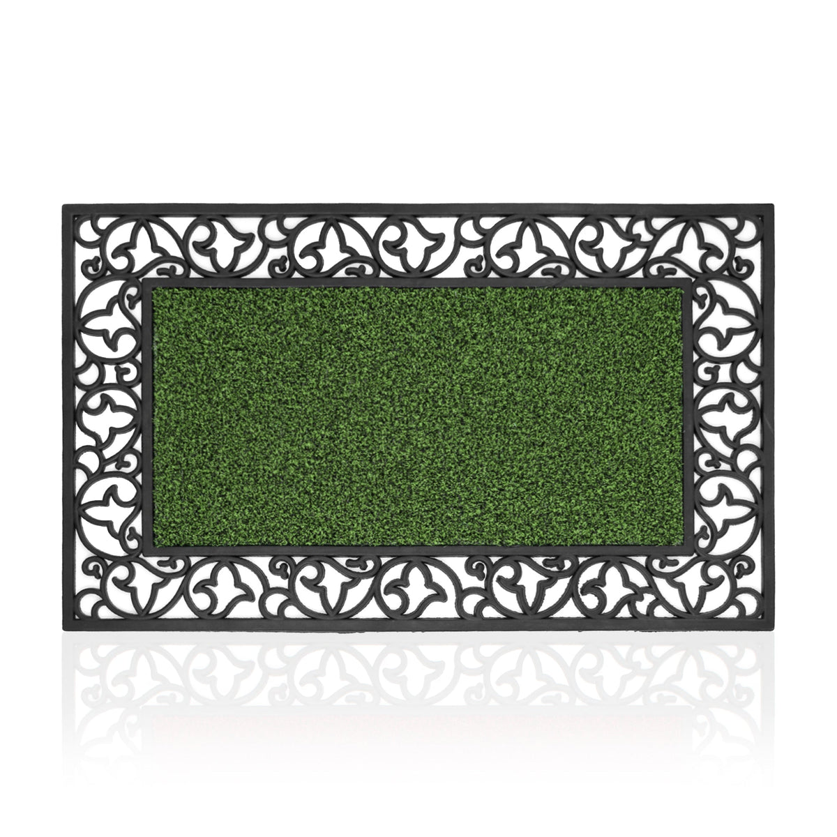 Rubber Door Mat with Scroll Border – 45 x 75 cm, Assorted Colours - photo 8