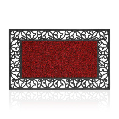 Rubber Door Mat with Scroll Border – 45 x 75 cm, Assorted Colours - photo 9
