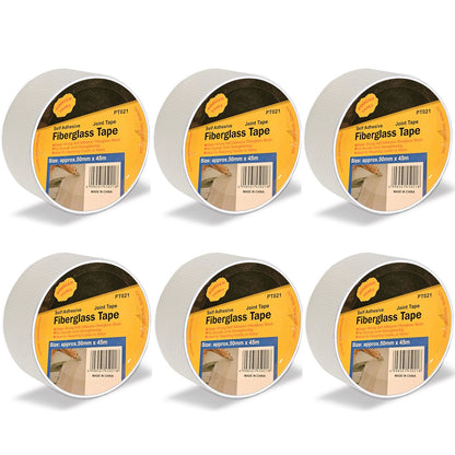 Self-Adhesive Fibreglass Mesh Tape, 6 Rolls – 50 mm x 45 m, Drywall Joints