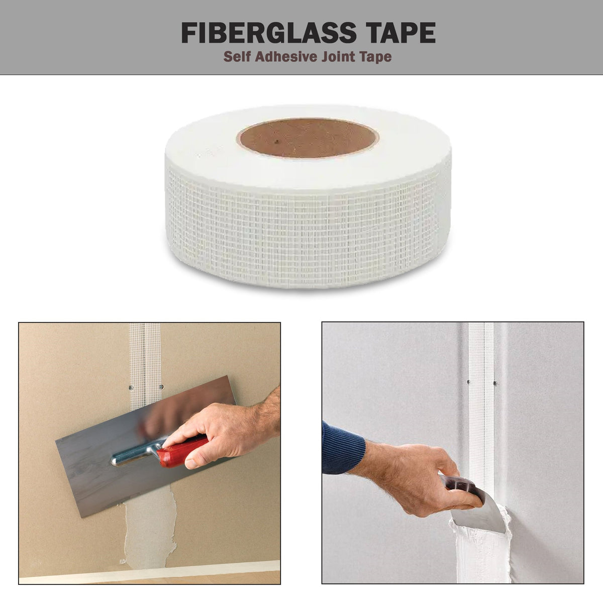 Self-Adhesive Fibreglass Mesh Tape, 6 Rolls – 50 mm x 45 m, Drywall Joints - photo 9
