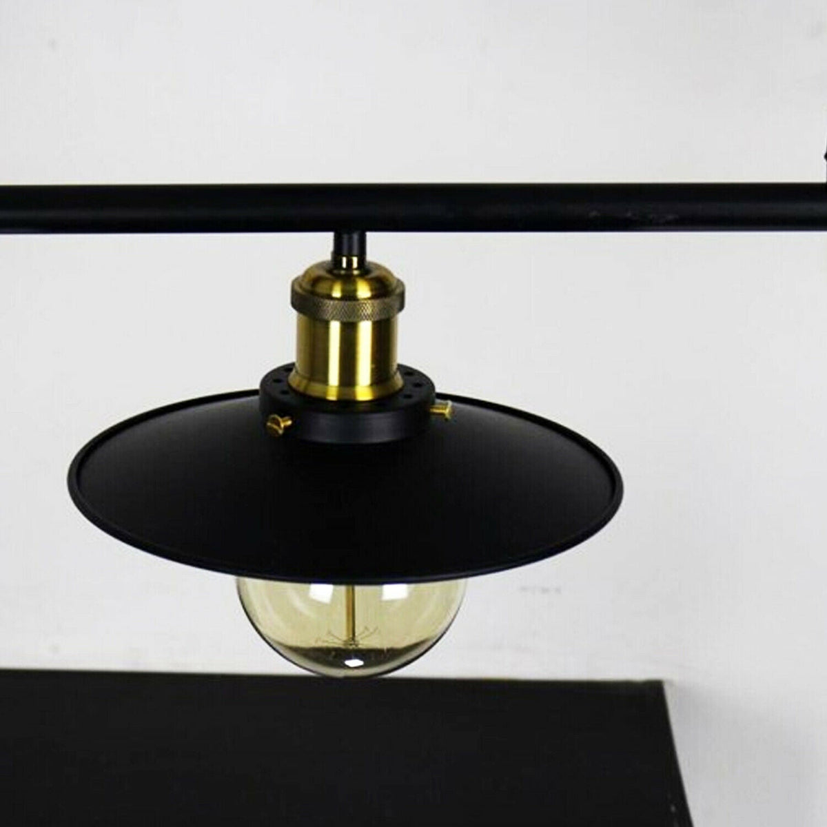 3-Light Pulley Pendant – Rise & Fall Bar, Black, E27 - photo 3