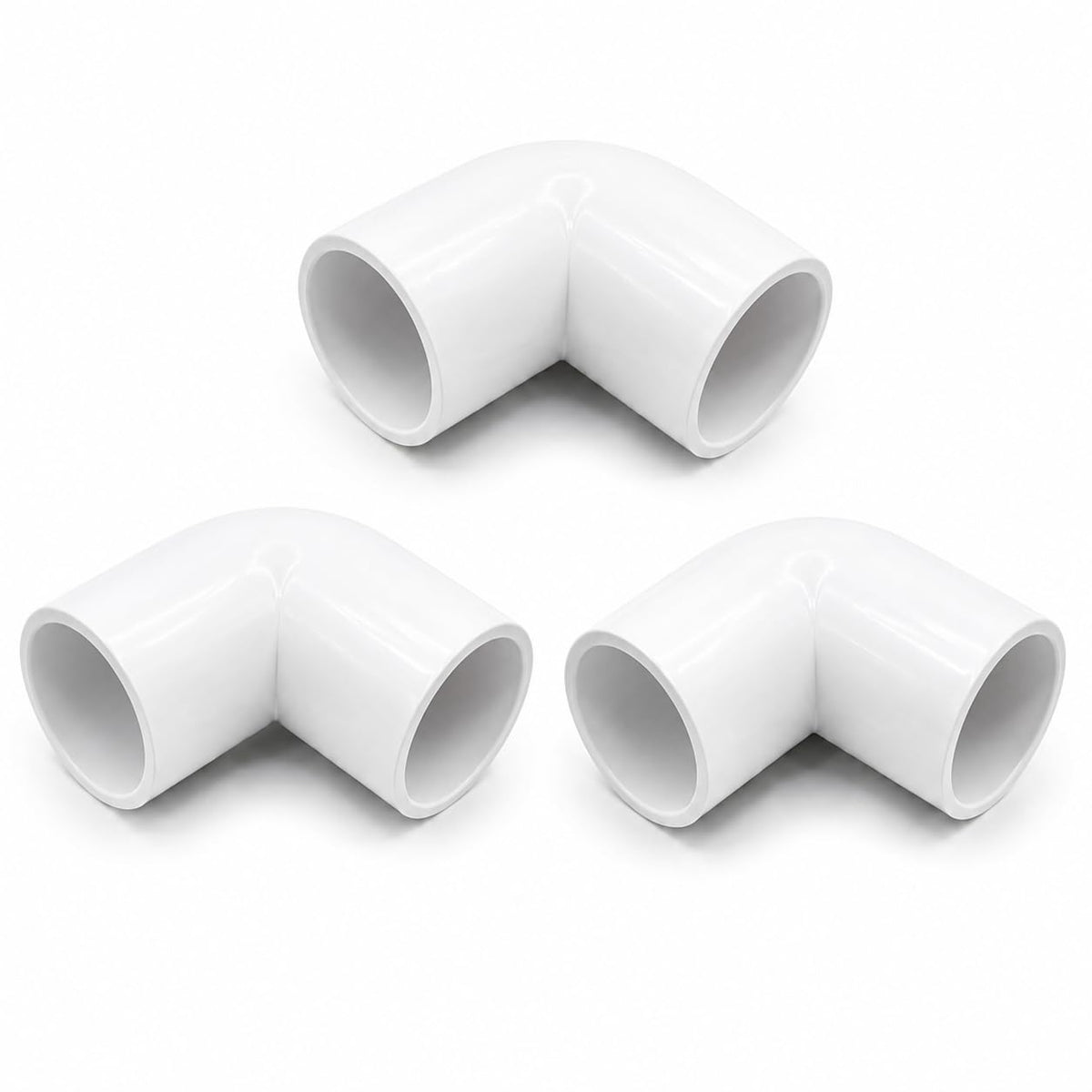 PVC 90 Degree Conduit Elbow – 20 mm & 25 mm - 20 mm, Pack of 3