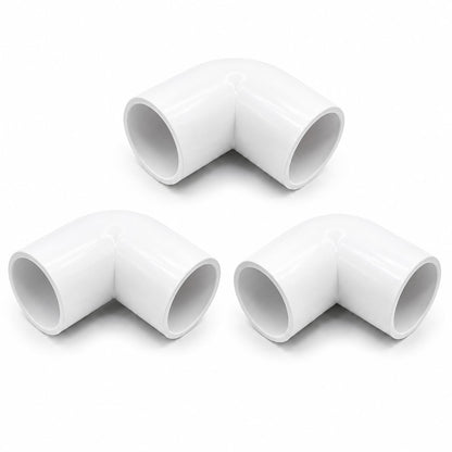 PVC 90 Degree Conduit Elbow – 20 mm & 25 mm - 20 mm, Pack of 3