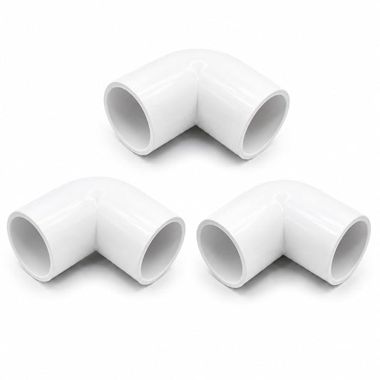 PVC 90 Degree Conduit Elbow – 20 mm & 25 mm - 20 mm, Pack of 3