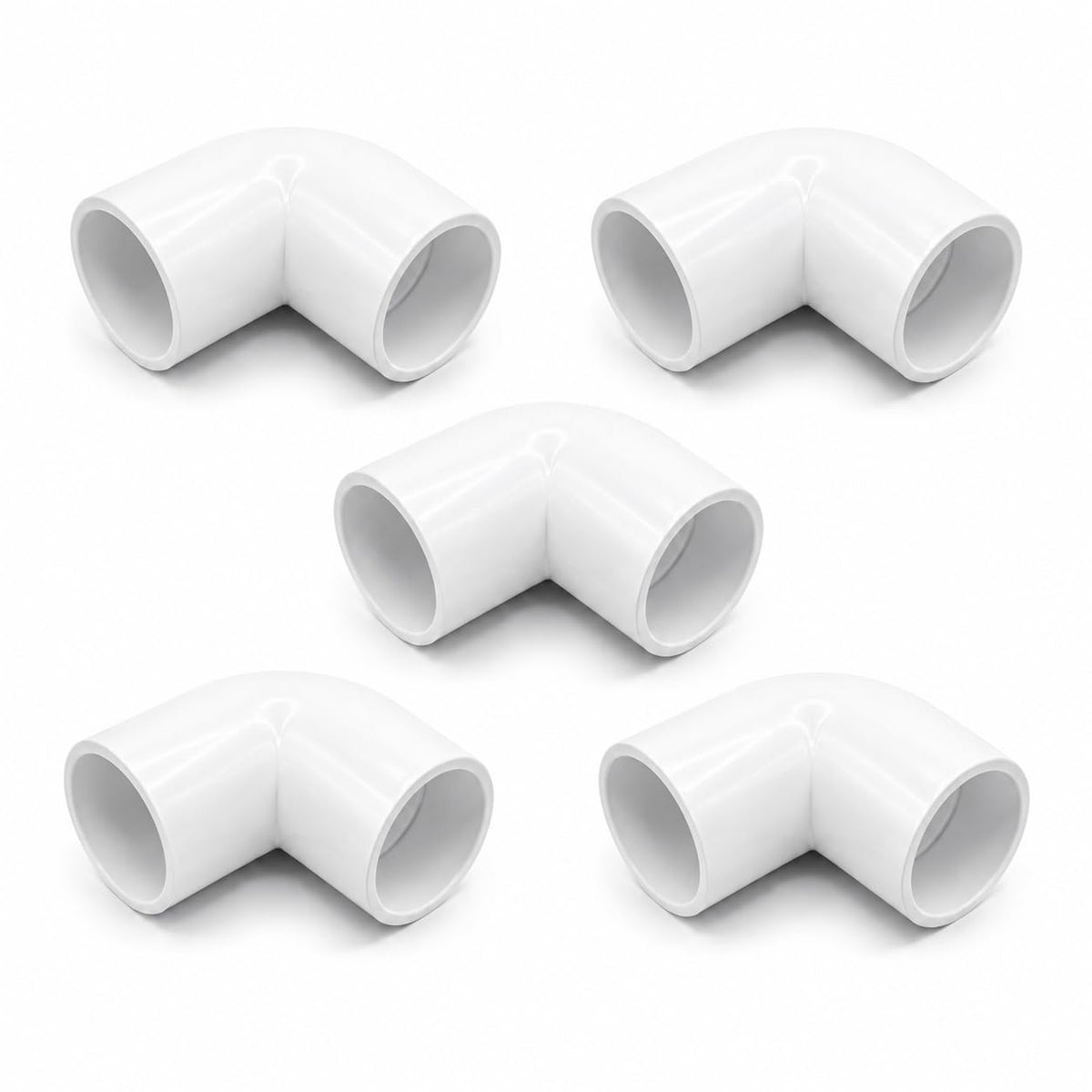 PVC 90 Degree Conduit Elbow – 20 mm & 25 mm - 20 mm, Pack of 5