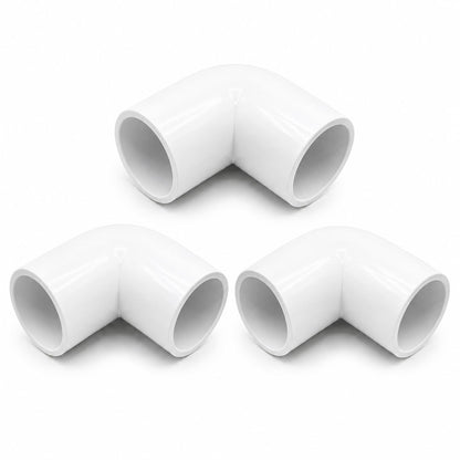 PVC 90 Degree Conduit Elbow – 20 mm & 25 mm - 25 mm, Pack of 3