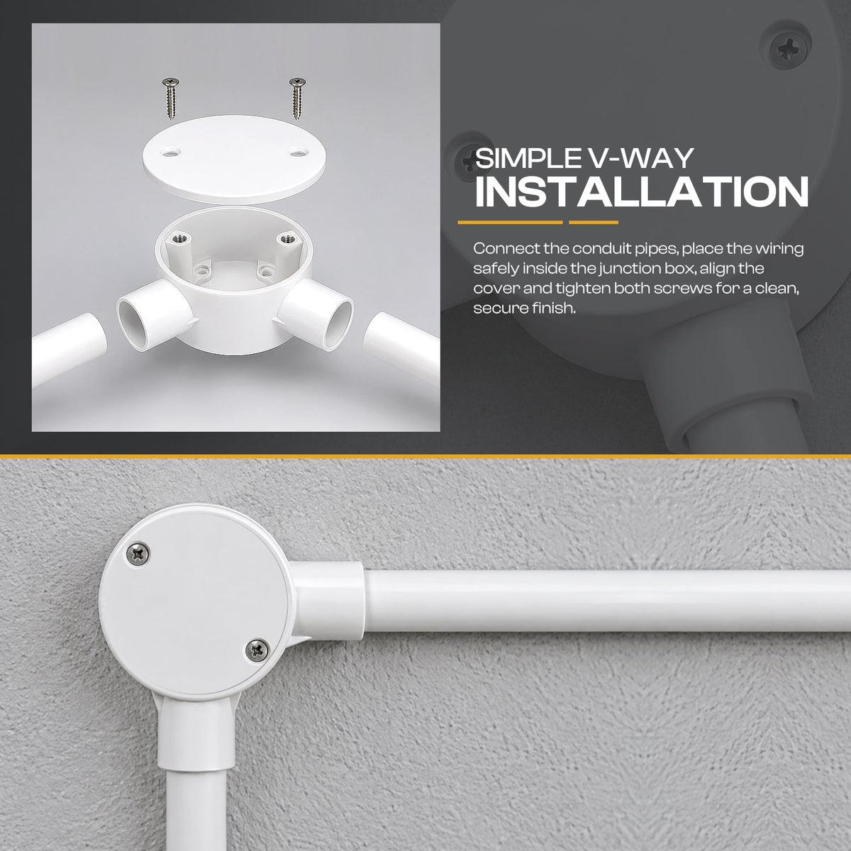 PVC Conduit Box Lid with Screws - photo 4
