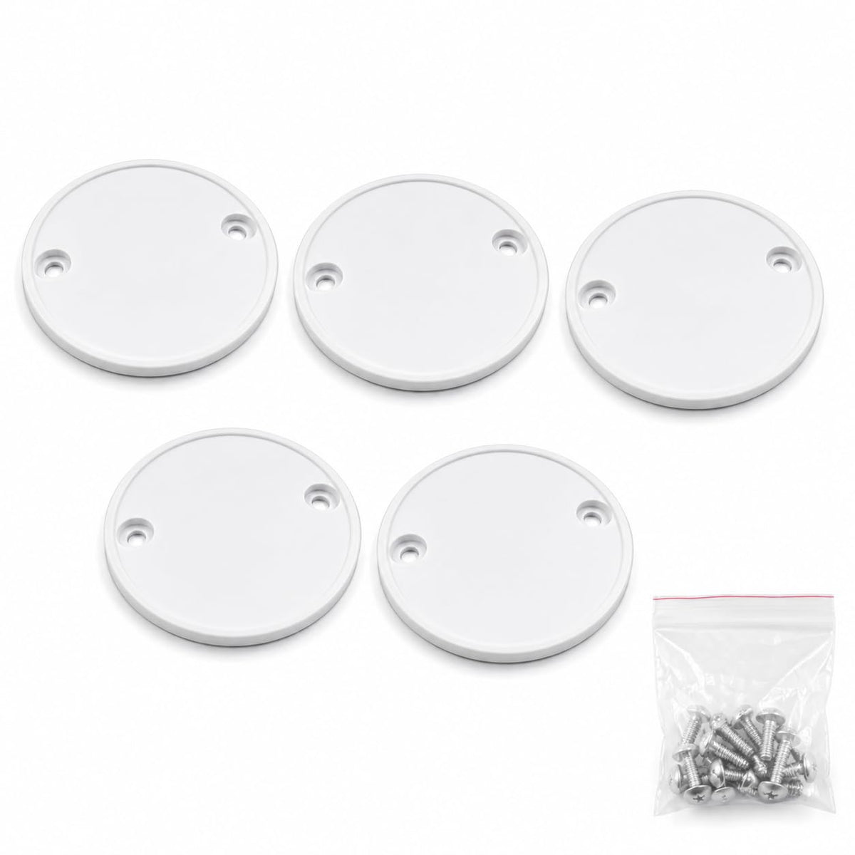 PVC Conduit Box Lid with Screws - Pack of 5