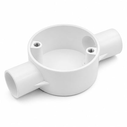 PVC Conduit Terminal Box – 1, 2, 3 & 4 Way - Pack of 3, 2 Way