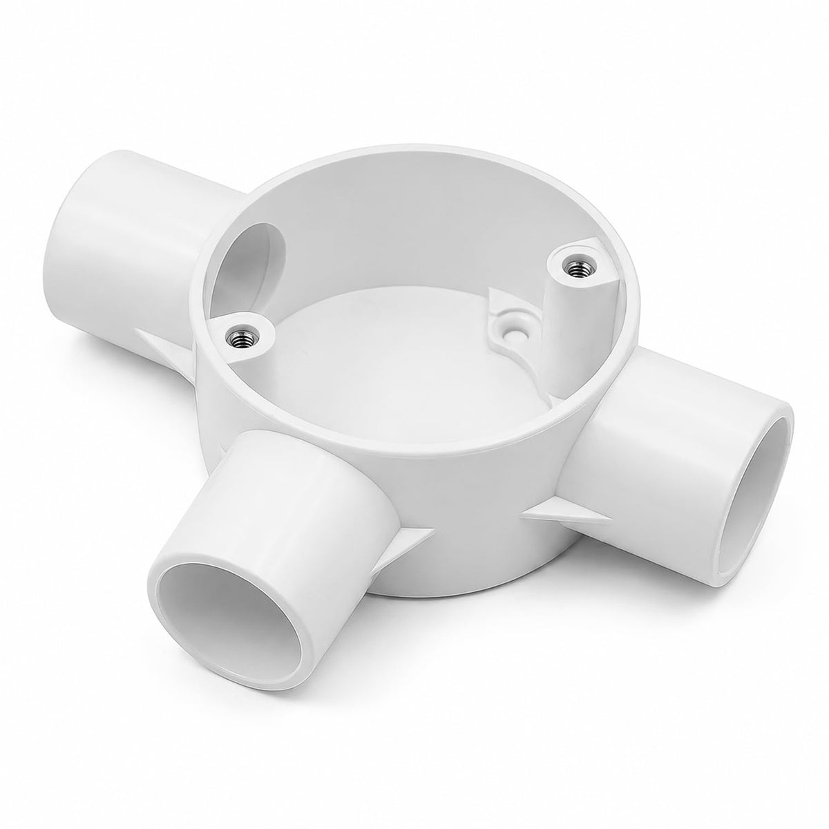PVC Conduit Terminal Box – 1, 2, 3 & 4 Way - Pack of 5, 3 Way