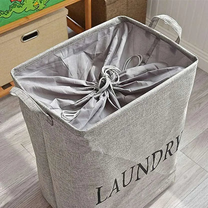 Tall Freestanding Laundry Hamper – 55 x 40 x 28 cm, Grey or White - photo 3