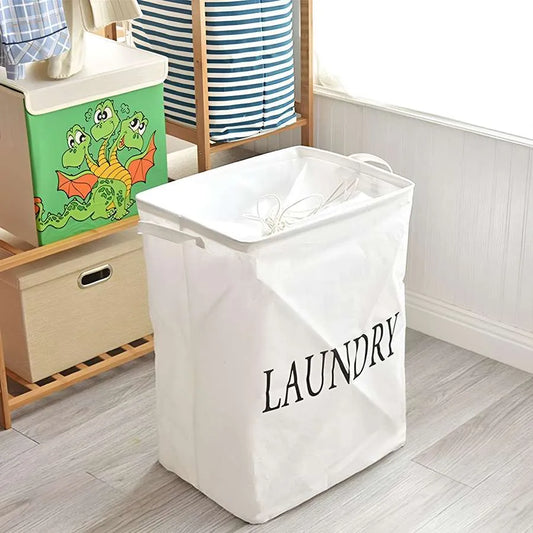 Tall Freestanding Laundry Hamper – 55 x 40 x 28 cm, Grey or White - photo 2