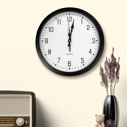 Round Wall Clock – Plain Black 35 cm or Vintage Umbrella & Coffee Cup 33 cm - photo 9