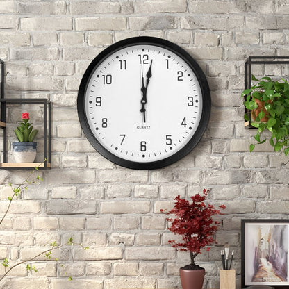 Round Wall Clock – Plain Black 35 cm or Vintage Umbrella & Coffee Cup 33 cm - photo 13