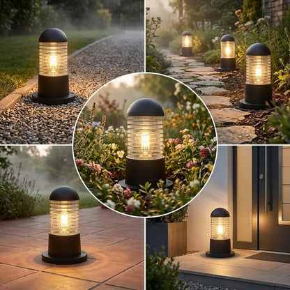 Outdoor Pillar Light E27 IP54 – Garden Bollard, Black - photo 3